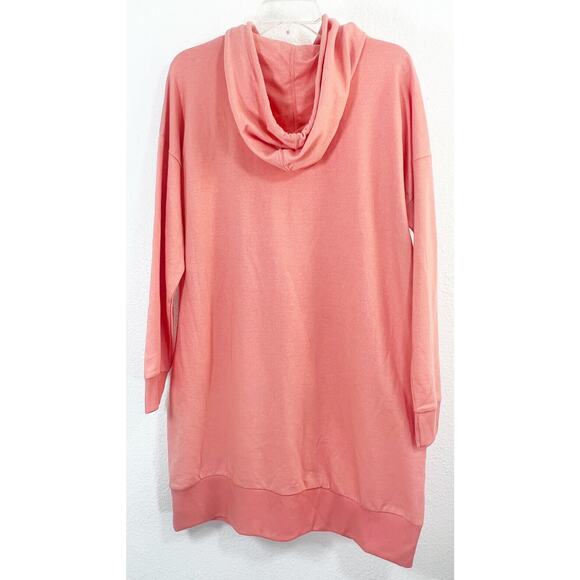 NWT No Comment Plus NY LA Womens Peach Distressed Sweatshirt Size 2X - Picture 2 of 5